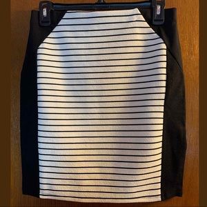 Black and White Mini Skirt